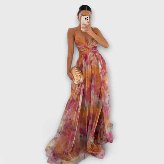 Dalya Vestido Largo de Malla – Elegante y Entallado
