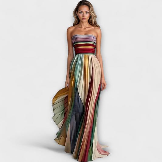 Flora – Vestido largo de tejido premium